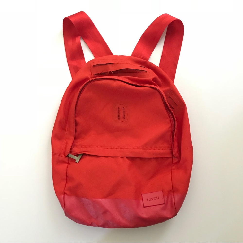Used NIXON red backpack